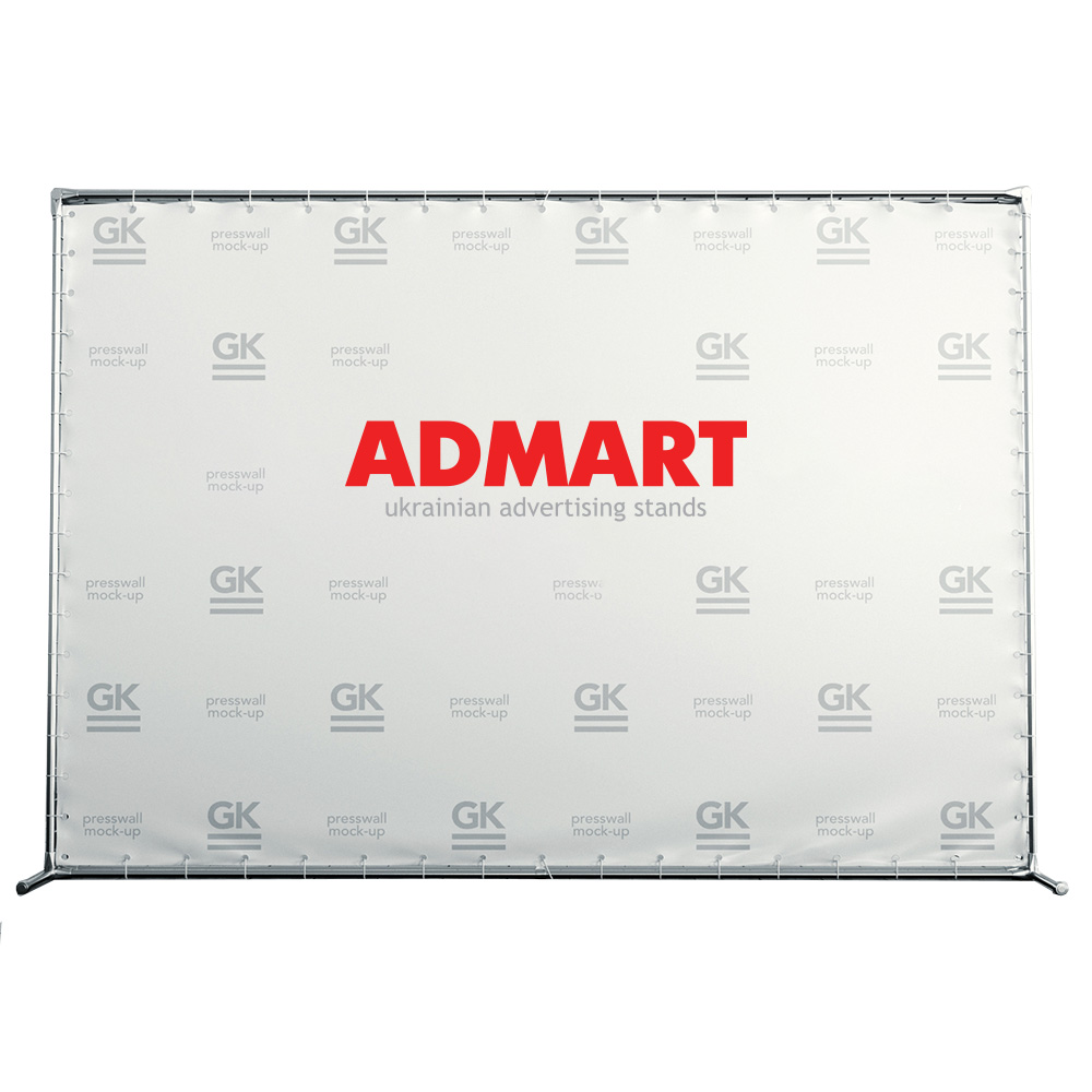 admart presswall kit 110 Прес-волл (press-wall) з хром труб з друком
